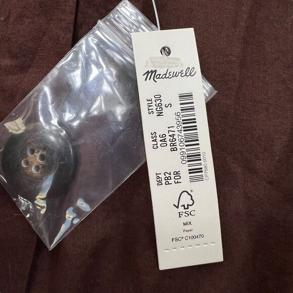 Madewell NWT Women's Corduroy Crop Dorset Blazer Jacket Brown Size Small - Picture 5 of 10